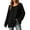 Black, variant on MexChoioe Women's Sweaters Scoop Neck Ribbed Knit Long Sleeve Oversized Fall Tunic Sweater for Women