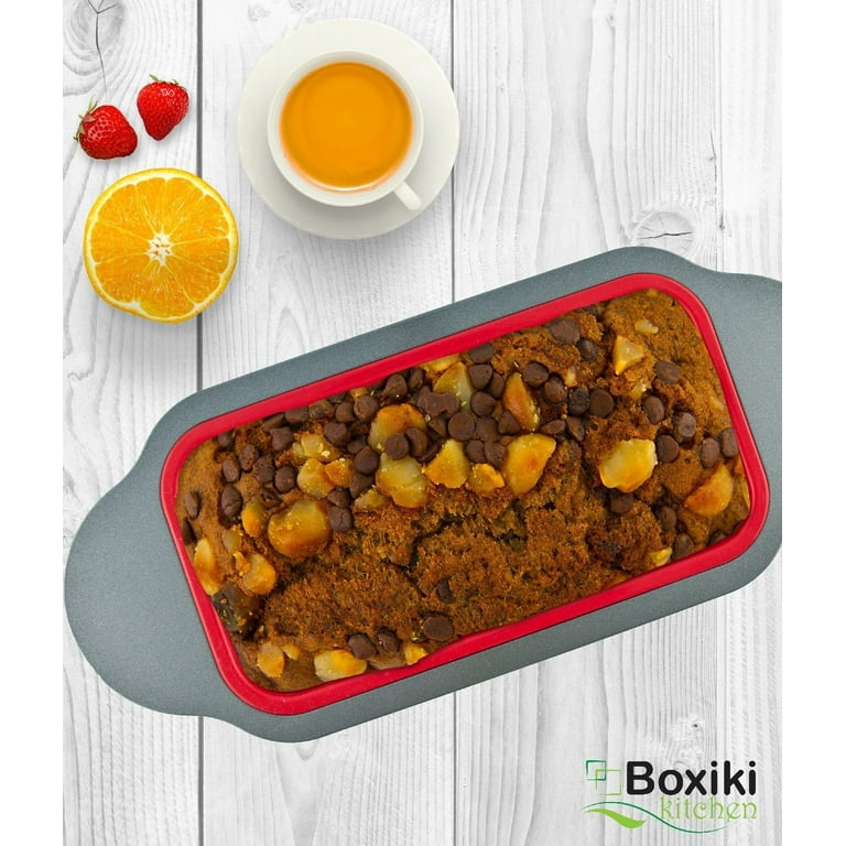 Boxiki Kitchen Non-Stick Baking Mastery Set: Banana Bread Loaf Pan, 8x8  Square Baking Pan, and 10 Inch Springform Pan with Silicone Handles