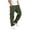 01#Army Green, variant on Teen Boys Chino Joggers Durable Cotton Cargo Pants Loose Fit Multi‑Pocket Trousers Drawstring Elastic Waist Uniform Pants