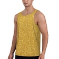 thumbnail image 2 of Haiem Gold Shiny Men Workout Tank Top Gym Bodybuilding Sleeveless Muscle T Shirts Athletic Tank Breathable Workout Shirt-X-Large, 2 of 8