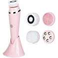 thumbnail image 5 of Cepillo de limpieza facial recargable, cepillo limpiador facial impermeable, juego de cepillo giratorio eléctrico con 4 cabezales de cepillo para una limpieza suave, 5 of 5