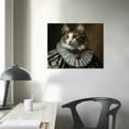 thumbnail image 4 of Orinice Royal Cat Portrait Renaissance Cat Painting Pet Lovers Gift Royal  Pet Portrait gift Animal Painting Wall Decor Gothic wall art Home decoration 20''X16'' 20x16in, 4 of 6
