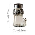 thumbnail image 3 of Tong The Peculiar Pepper Glass Bottle Cute And Pepper Containers With Glass Bottles And Stainless Steel Lids Suitable For Kitchen Cooking Barbecuing Bars Dining Tables, 3 of 6