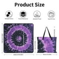 thumbnail image 2 of Colorful Tie Dye Vortex Outdoor Picnic Blanket, Foldable Waterproof Beach Mat, Portable Beach Blanket for Beach Camping, Hiking, Family Concerts, 2 of 7