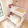 thumbnail image 6 of Max & Lily Bunk Bed Twin over Full Size, Modern Farmhouse Solid Wood Bunk Beds for Kids, 6 of 9