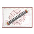 thumbnail image 3 of Labymos Adjustable Stainless Steel Rolling Pin with Thickness Rings Pastry Mat Set Rolling Pin Pastry, 3 of 8