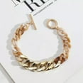 thumbnail image 3 of Tortoise Shell Acrylic Link Chain Bracelet for Girls Flat Cuban Resin Bangles, 3 of 8