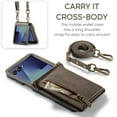 thumbnail image 5 of Dteck Wallet Case For Samsung Galaxy Z Flip 7, Magnetic Leather Zipper Wallet with RFID Blocking Card Holder Slots Shockproof PC Stand Cover With Shoulder Strap,Coffee, 5 of 9