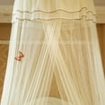 thumbnail image 3 of HEJULIK Lace princess dome floor standing mosquito net, raised and encrypted, large mosquito net for cots, single beds, double beds, easy to install, beige., 3 of 9