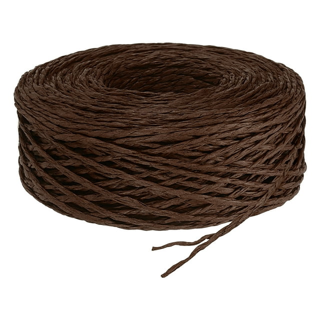 Unique Bargains 1 Rouleau Ruban Raphia, 109 Yards Ficelle en Papier pour Emballage Cadeaux de Festival, Marron