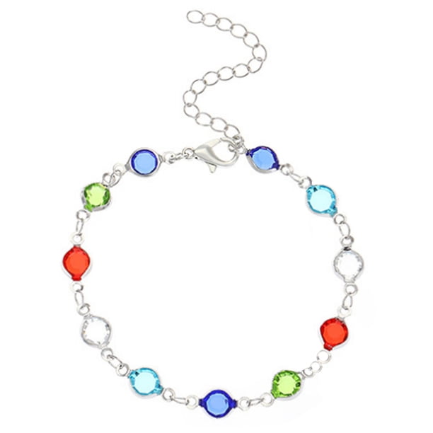 Pulsera de colores lindos para las mujeres pulseras delicadas con cadena ajustable joyería delicada para ella