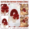 thumbnail image 3 of Bougie Chiffre à Nœud Rouge, Décoration de Gâteau d'Anniversaire, Fournitures de Fête Rouges, Bougie Festive, Bougie d'Anniversaire pour Gâteau, Bougies Chiffres à Nœud Rouge, Décoration de Dessus de Gâteau pour Fête d'Anniversaire, Nœud E Numéro 0, 3 of 6