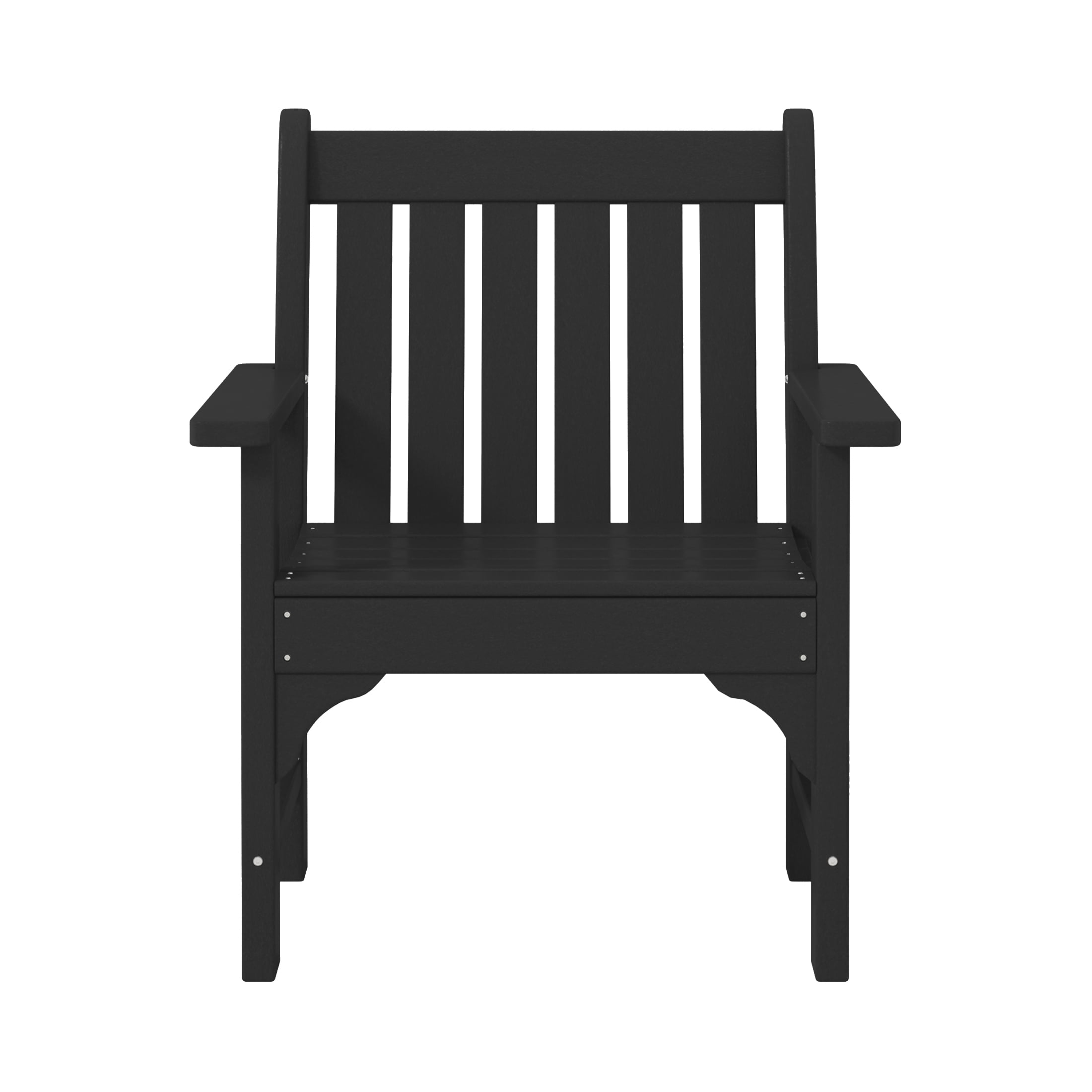 WestinTrends Malibu Outdoor Patio HDPE Adirondack Dining Arm Chairs (Set of 2), Black