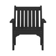 thumbnail image 5 of WestinTrends Malibu Outdoor Patio HDPE Adirondack Dining Arm Chairs (Set of 2), Black, 5 of 16