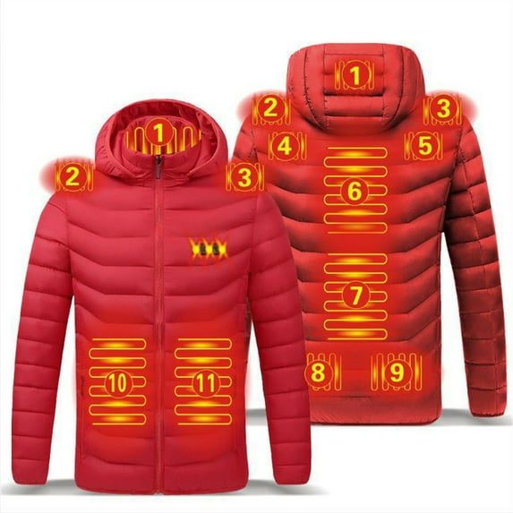 Heated Jacket Down Heated Jackets For Men Women Fashion Heated Coat Winter Jackets Battery/Power Bank Excluded