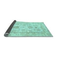 thumbnail image 2 of Ahgly Company Indoor Square Oriental Light Blue Traditional Area Rugs, 8' Square, 2 of 4