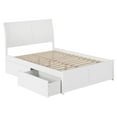 thumbnail image 4 of Pemberly Row Full Storage Wood Platform Bed with Matching Footboard in White, 4 of 8