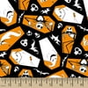 Disney Halloween, Jack, Zero and Oogie Boogie, Multi, 100 Percent Cotton, 43/44"W, Fabric by the Yard