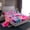 Pink Blue, variant on Homewish Jungle Animal Deer Twin Sheet Sets,Rustic Farmhouse Cabin Twin Fitted Sheet,Old Barn Door Flat Sheet For Kids,Ultra Soft Home Decor,3 Pieces