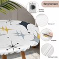 thumbnail image 6 of Diamond Fitted Tablecloth with Elastic Edged, Round Table Cloth for Dining Table, Modern Geometric Middle Century Grey Yellow Red Waterproof Oil Proof Table Cover for Indoor Outdoor 55"-60", 6 of 8