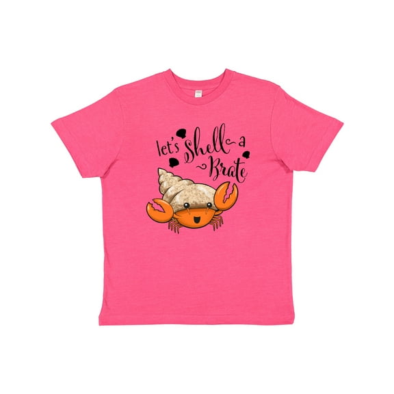 Inktastic Lets Shell-a-Brate- cute hermit crab Youth T-Shirt