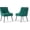 deep green, variant on SEYNAR Modern Glam Velvet Black Metal Legs Dining Chairs or Vanity Chairs Set of 2 with Rear Handle(Black)