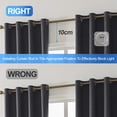 thumbnail image 4 of JIATER Blackout Curtains Set of 2 Panels for Bedroom Living Room 52 x 72 inch,Thermal Insulated Room Darkening Blackout Curtains with Grommet,Gray, 4 of 7