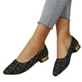 thumbnail image 5 of IUJOSY Low Block Heels for Women Pointed Closed Toe Dress Shoes Slip on Casual Pumps Shoes, 5 of 9