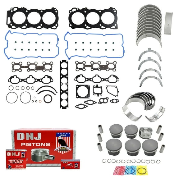 DNJ EK644 Engine Rebuild Kit Fits Cars & Trucks 2001-2004 Infiniti Nissan Pathfinder QX4 3.5L DOHC V6 24V 3498cc VQ35DE