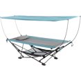 thumbnail image 1 of Collapsible Portable Removable Canopy Hammock, Teal, 1 of 8