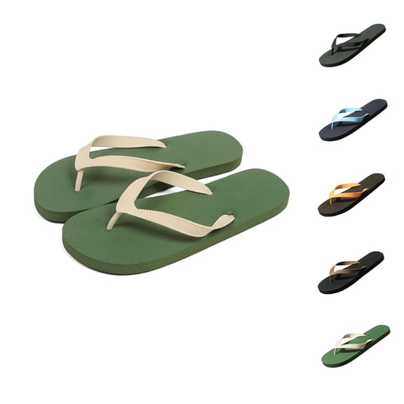 Bixock Flip Flops for Men,Slippers for Men Solid Color Open Toe Flip Flops Flat Soft Sole Casual Indoor Outdoor Summer Beach Shoes