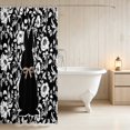 thumbnail image 3 of Erosebridal Bunny Shower Curtain 72Wx72L for Girls, Black Floral Waterproof Bathroom Curtain, 3 of 5