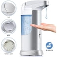 thumbnail image 2 of Dispensador de jabón, dispensador de jabón automático de alta capacidad sin contacto, equipado con sensor de movimiento infrarrojo, base impermeable, interruptores ajustables, adecuado para, 2 of 5