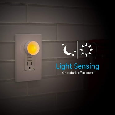 UKLL-SleepLite LED Night Light, 4 Pack, Dusk-to-Dawn Sensor, Sleep Light, Dim Light, Warm Amber, Compact, Ideal for Bedroom, Nursery, Bathroom, Hallway,45041, 4 Count