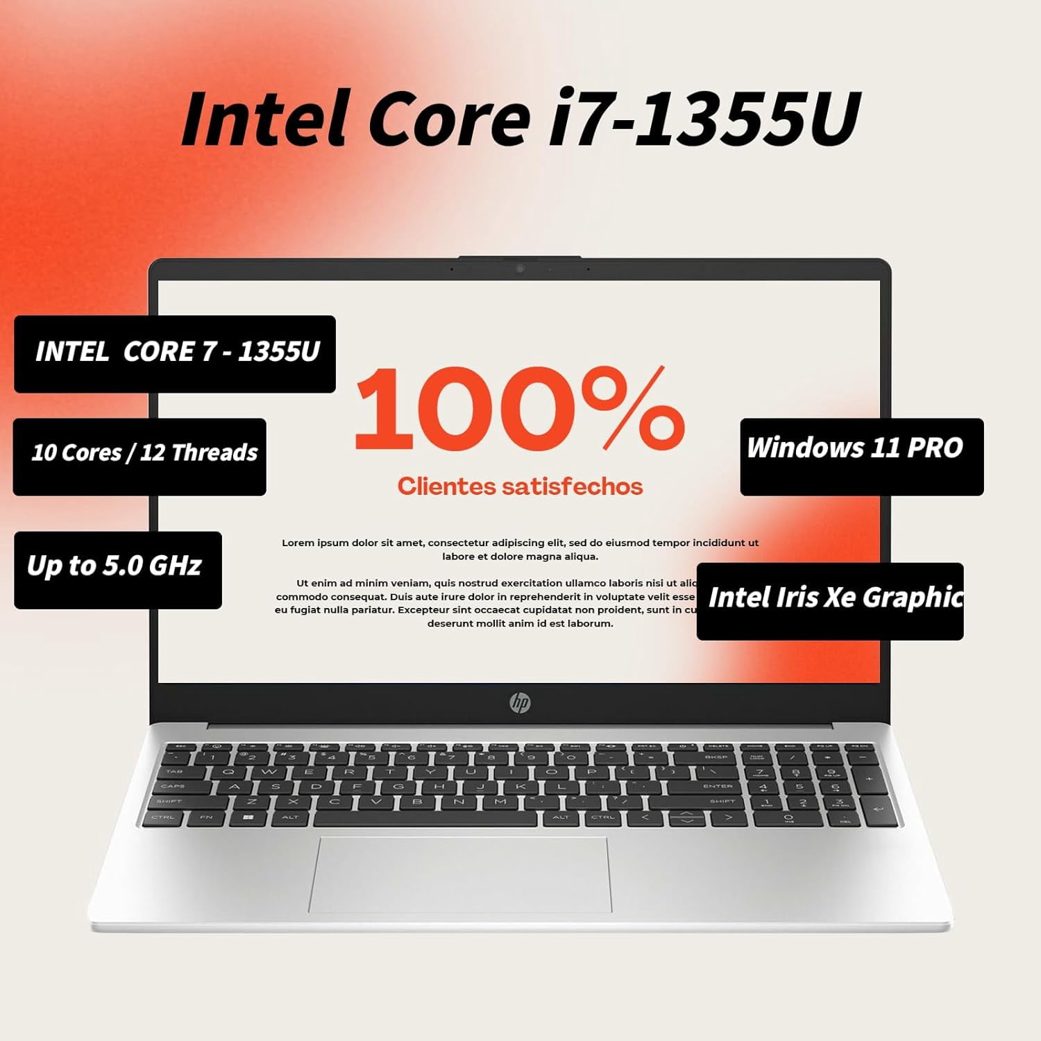 HP 15.6" 250 G10 FHD Business Laptop, Intel 10-Core i7-1355U, 16GB RAM, 512GB SSD, Numeric Keypad, Webcam Privacy Shutter, Wi-Fi 6 & Bluetooth, Windows 11 Pro