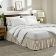 thumbnail image 5 of Bare Home  Adjustable Wrap Around Bed Skirt King - Sand, 5 of 6