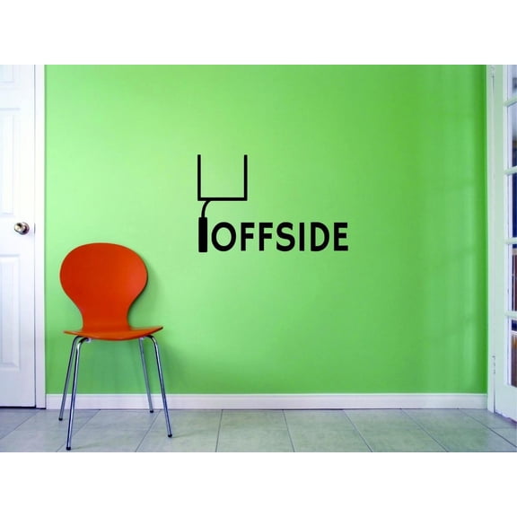 Custom Decals Offside Wall Art Size: 16 X 40 Inches Color: Black