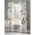 thumbnail image 4 of Botanical Sheer Curtains 84 Inch Length 2 Panels Set, Flower Floral Vintage Wildflower Garden Motifs Voile Window Treatment Rod Pocket Curtains Sheers Drapes for Bedroom/Living Room/Kitchen 52"x84"x2, 4 of 7