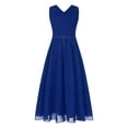 thumbnail image 3 of YiZYiF Girls' Beaded Chiffon Sleeveless Beaded Wedding Junior Bridesmaid Dance Prom Party Dress Blue 8, 3 of 7