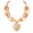 NK_10811_Orange, variant on Bocar Heart Pendant Necklace for Women Trendy Retro Layered Statement Necklace Unique Jewelry Gift (NK-10811)