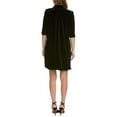 thumbnail image 2 of Traffic People Womens Peep Velvet Shift Dress, S, Black, 2 of 3