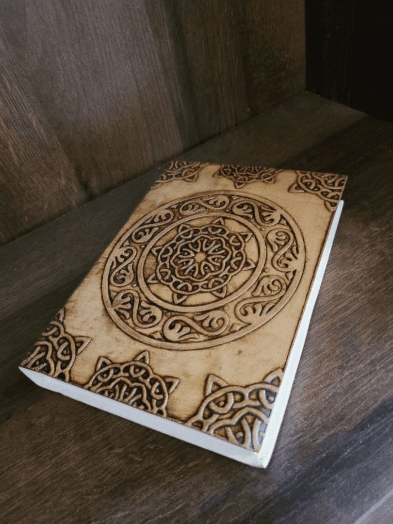 Status Co. Mandala Leather Book Journal, Leather Book Journal, Mandala Notebook, Leather Notebook, Leather Mandala Journal, Mandala Writing Journal