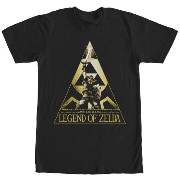 Men's Nintendo Legend of Zelda Triangle Graphic Tee Black X Large