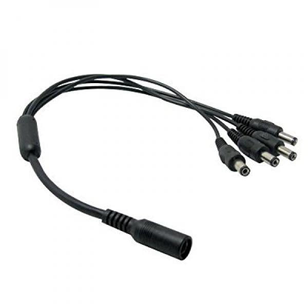 eSecure DC Power Splitter Cable 1 Jack to 4 Plugs for CCTV Security