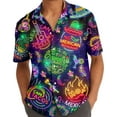 thumbnail image 5 of Funny Neon Cinco De Mayo Hawaiian Shirt For Men Neon Taco Mens Hawaiian Shirts Short Sleeve Button Down Shirt Men, 5 of 7