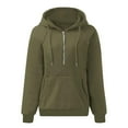 thumbnail image 4 of VBVC No Boundaries Women's Hoodie Half Zip Pullover,Oversized Sweatshirts For Women Y2k,Womens Long Sleeve Tops,Green,Size M, 4 of 5