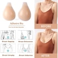 thumbnail image 2 of Silicone Sticky Bra, Adhesive Bra with Gather Front Clip Strong Stickiness Reusable Adhesive Bras for Women, 2 of 3