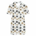 thumbnail image 5 of asdoklhq Christmas Pajamas Women Women Christmas Printed Stand Up Collar Pocket Short Sleeved Top Shorts Home Wear Pajama Set White S, 5 of 7