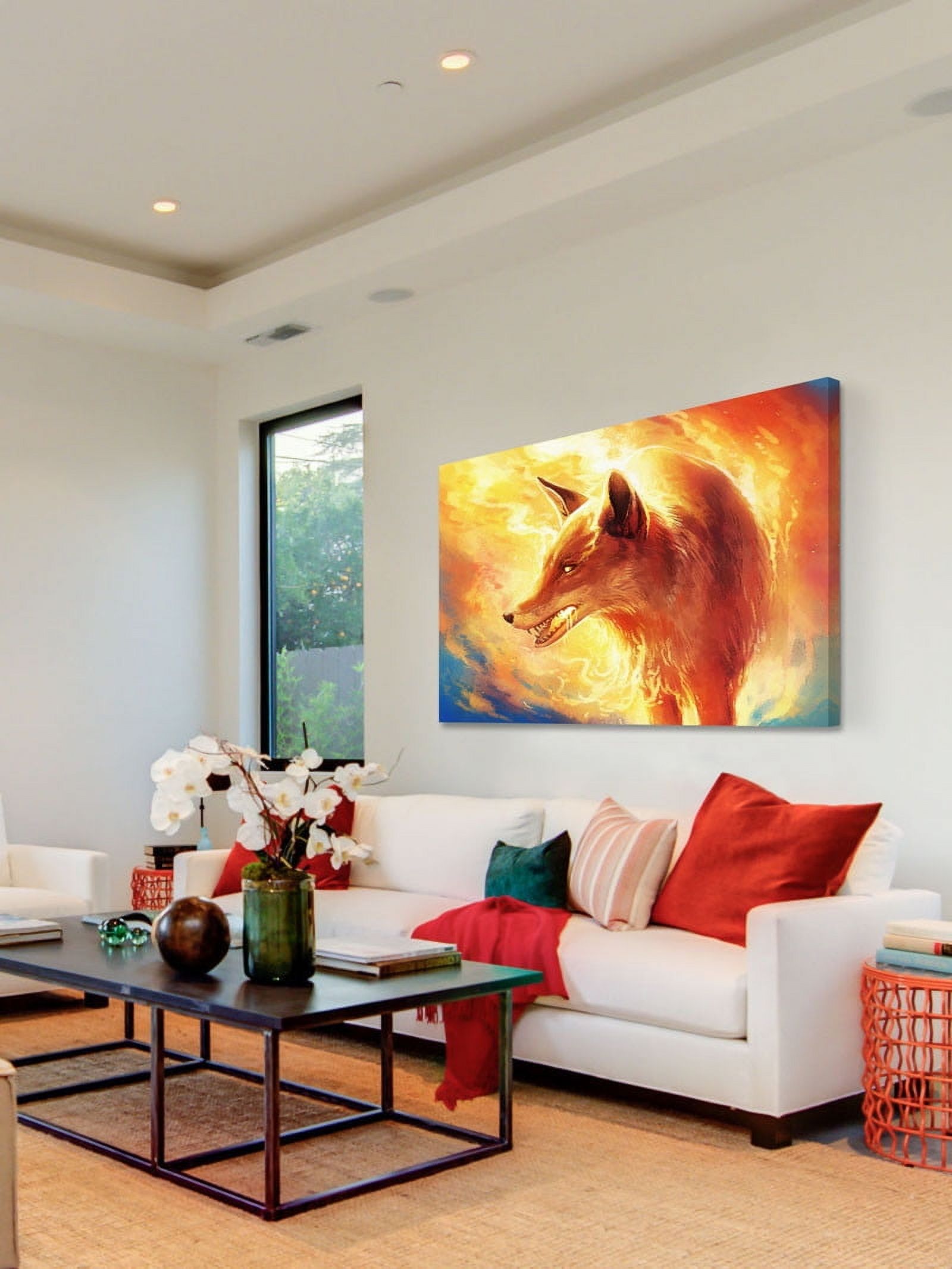 Marmont Hill "Fire Fox" Painting Print on Canvas
