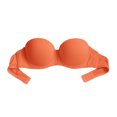 thumbnail image 6 of Mokibras Strapless Bra, Womens Strapless Front Closure Bra Wireless Push up Padded Non Slip Tube Jelly Bra with Detachable Shoulder Straps, 6 of 6